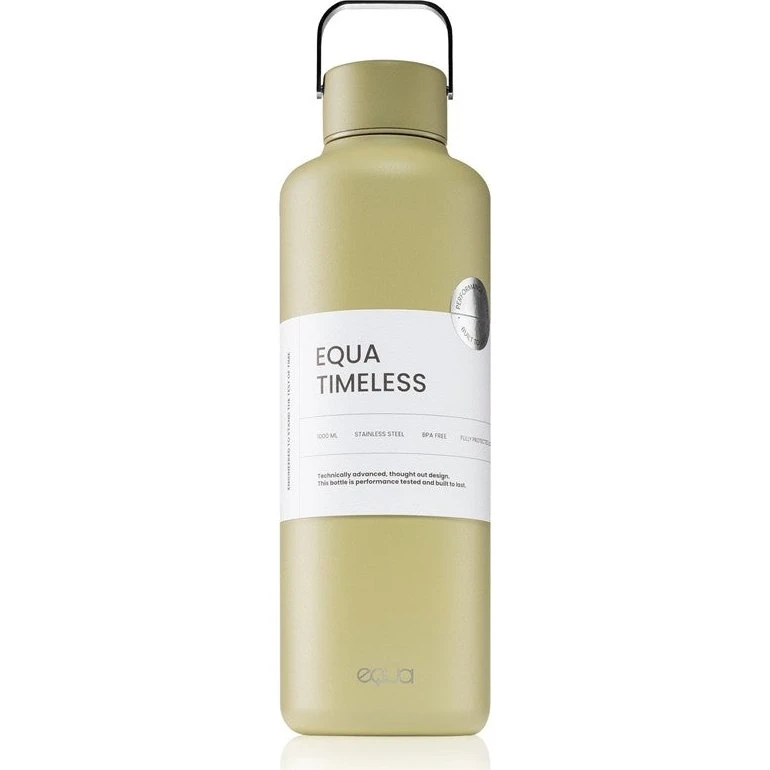 Equa Tidløs vandflaske i rustfrit stål, Matcha, 1000ml