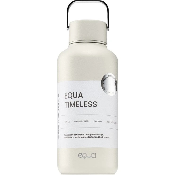 Equa Timeless Vandflaske i Rustfrit Stål, Off White, 600 ml
