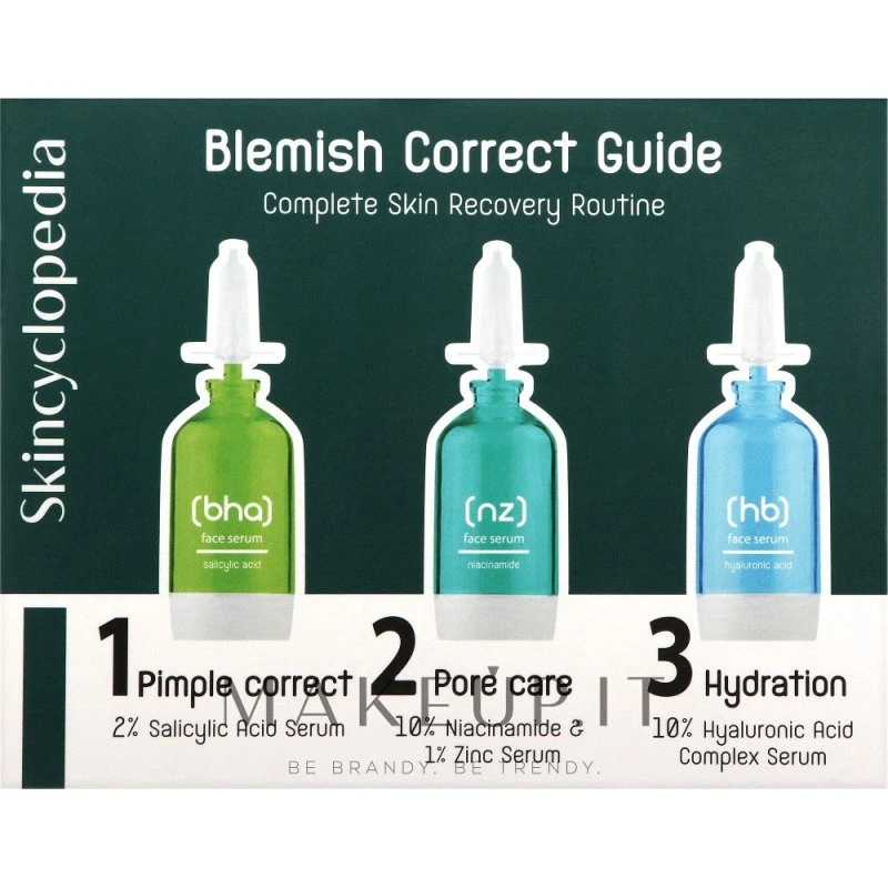 Skincyclopedia Blemish Correct Guide-sæt til uren hud (3x15 ml)