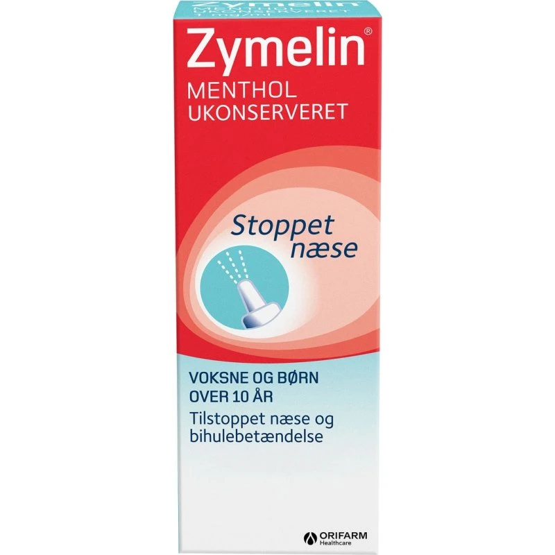 Zymelin Menthol ukonserveret næsespray 1 mg/ml, 10 ml