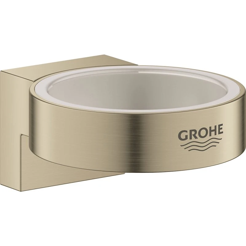 GROHE Selection vægholder ø56mm til glas & dispenser - Børstet nikkel