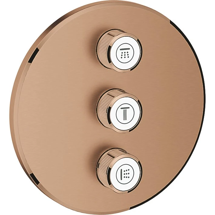 GROHE Grohtherm SmartControl Triple forplade, børstet warm sunset