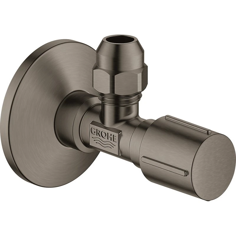 GROHE Hjørneventil 1/2'' Børstet Hard Graphite, riflet gevind