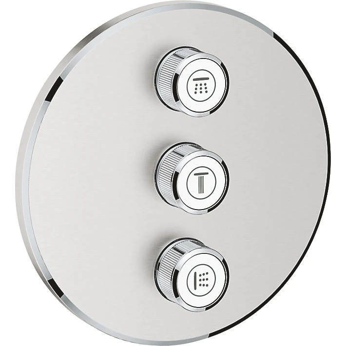 GROHE Grohtherm SmartControl Triple - Indbygningssæt i Supersteel
