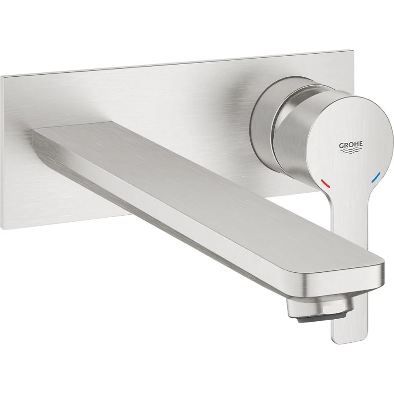 GROHE Lineare 2-huls vægmonteret håndvaskarmatur - Supersteel