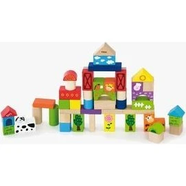 Viga 50285 Bricks – Bondegård træklodser, 50 stk