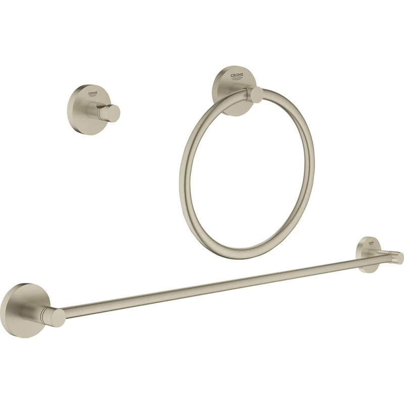 GROHE Essentials 3-i-1 Tilbehørssæt, Børstet Nikkel