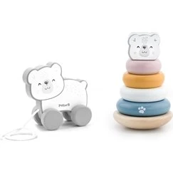 Viga PolarB træ trækdyr og stabelpyramide – Ræv