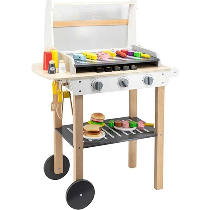New Classic Toys Gourmetgril legetøjsgrill i træ med tilbehør