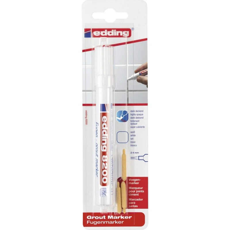 Edding Fugemarker 8200 Hvid - 2-4 mm