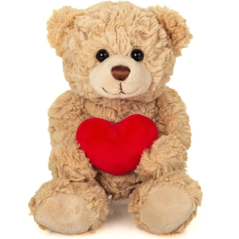 Teddy Hermann Teddybjørn med hjerte, beige, 20 cm