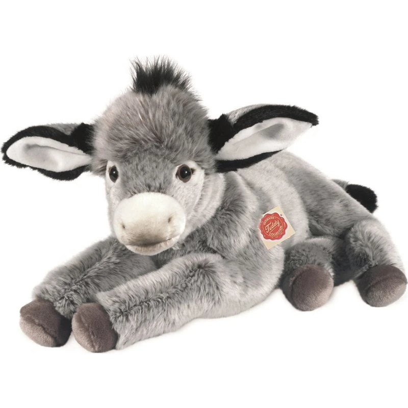 Teddy Hermann Liggende Æsel - Grå - 50 cm