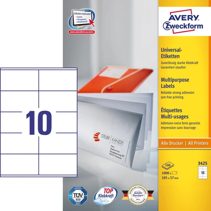 Avery ILC Universal Etiketter 105x57mm (1000 stk)