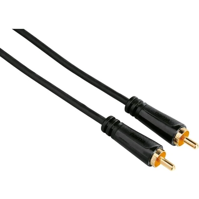 HAMA RCA-RCA videokabel guldbelagte stik 1,5 m, sort