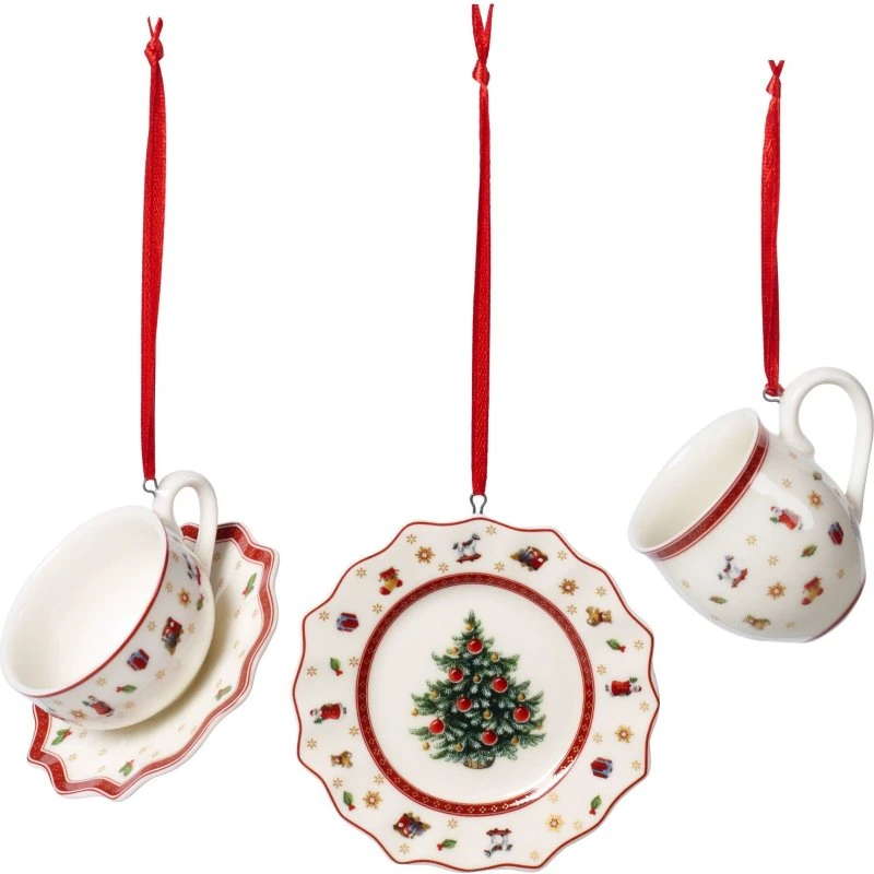 Villeroy & Boch Toy's Delight julepynt servicesæt, 3 dele, hvid