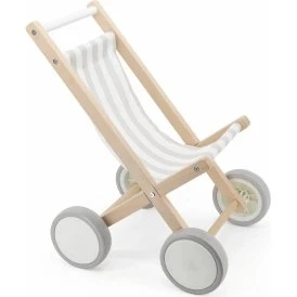 Viga 44687 dukkevogn i træ med tekstilsæde (35×45,5×55,5 cm)