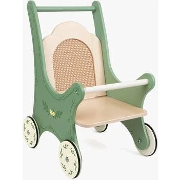 Classic World Vintage dukkevogn i træ til dukker op til 38 cm