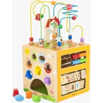 Viga 44591 Aktivitetsterning 5-i-1 med 3D-labyrint (31,5x31,5x56,5 cm)