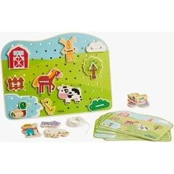 VIGA Aktivitetslegetøj Bondegård med snor