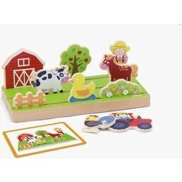 Viga 50183 2-i-1 Hav- og Bondegårdspuslespil