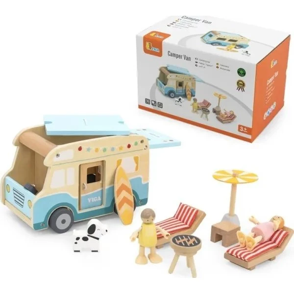 Viga 44688 Træ-camper med tilbehør