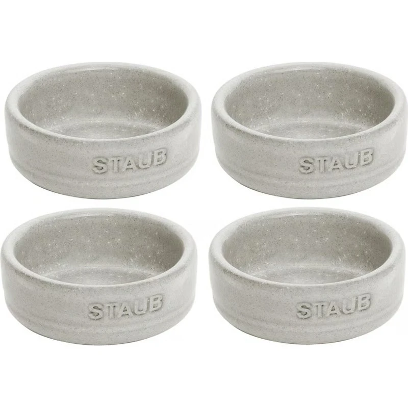 Staub Dining Line miniskålsæt 4-pak, 6 cm, White Truffle