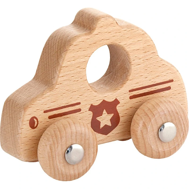 VIGA Lille politibil i bøgetræ 9x7,5 cm