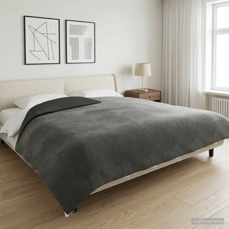 vidaXL Vægtet tæppe Antracit 200 x 225 cm 9 kg 100% Bomuld