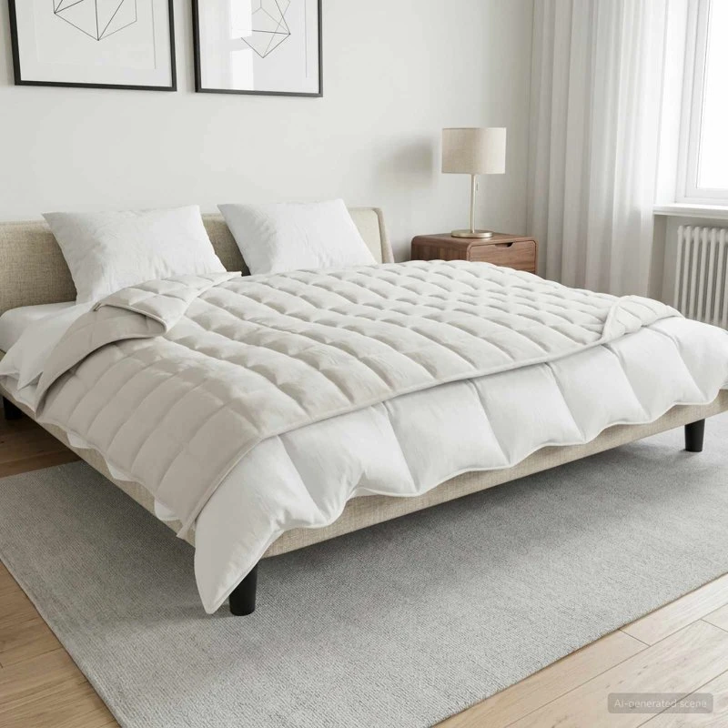 vidaXL Vægtet tæppe Hvid 120 x 180 cm 9 kg 100% Bomuld