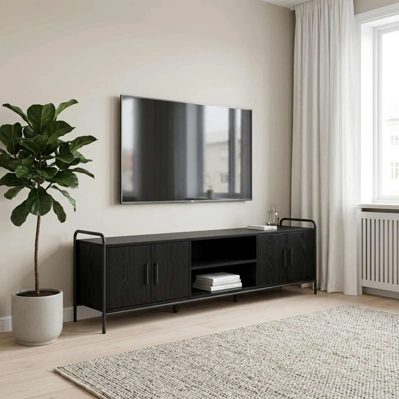 vidaXL TV-skab Sort Eg 167,5 x 33 x 50 cm