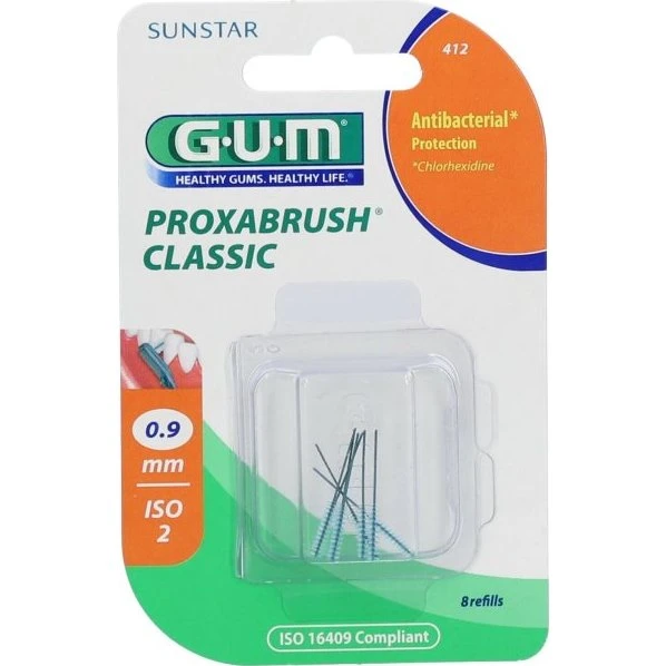 GUM Proxabrush Classic 0,9 mm mellemrumsbørster 8 stk