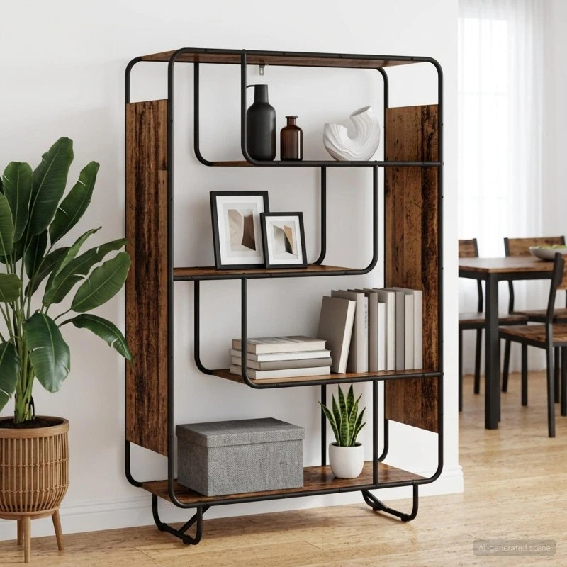 vidaXL Highboard i gammelt træ, 93.5 x 37.5 x 144 cm