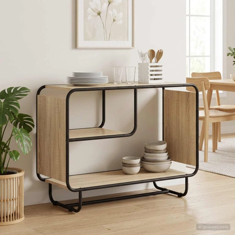 vidaXL Skænk Sonoma-eg 93.5 x 37.5 x 64.5 cm