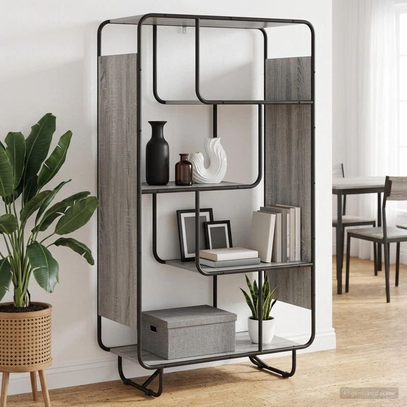 vidaXL Highboard Grå Sonoma 80 x 37,5 x 144 cm