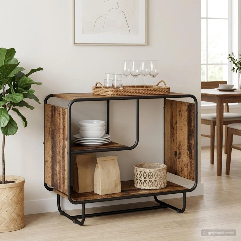 vidaXL Skænk i gammelt træ 80 x 37.5 x 64.5 cm
