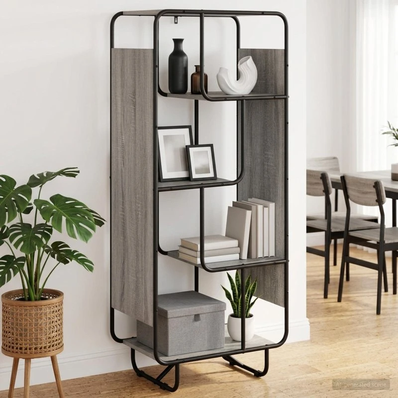 vidaXL Highboard Grå Sonoma 60 x 37,5 x 144 cm