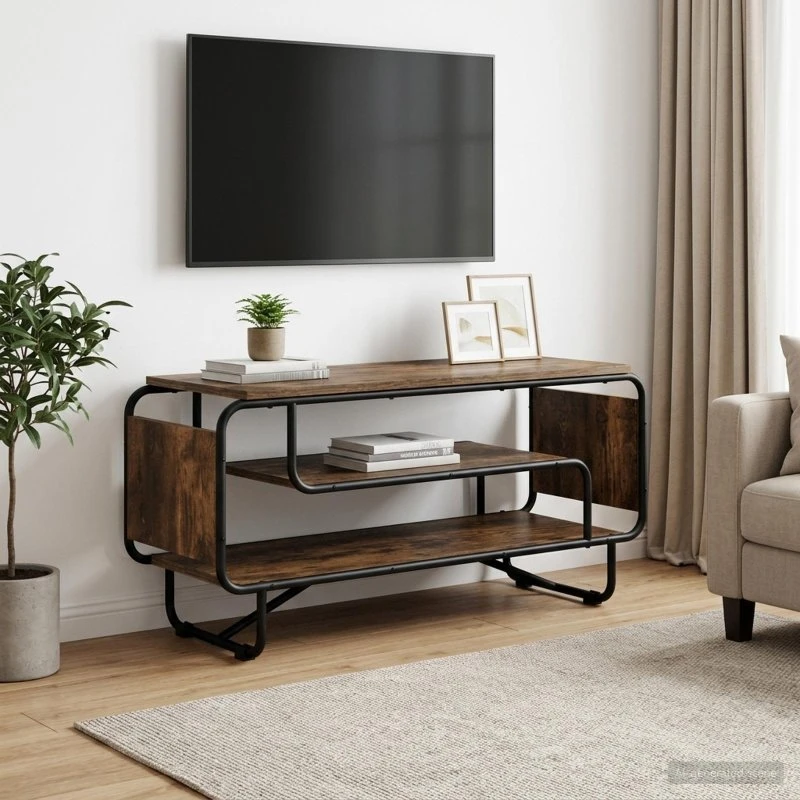 vidaXL TV-bord 98 x 36 x 45 cm i røget eg
