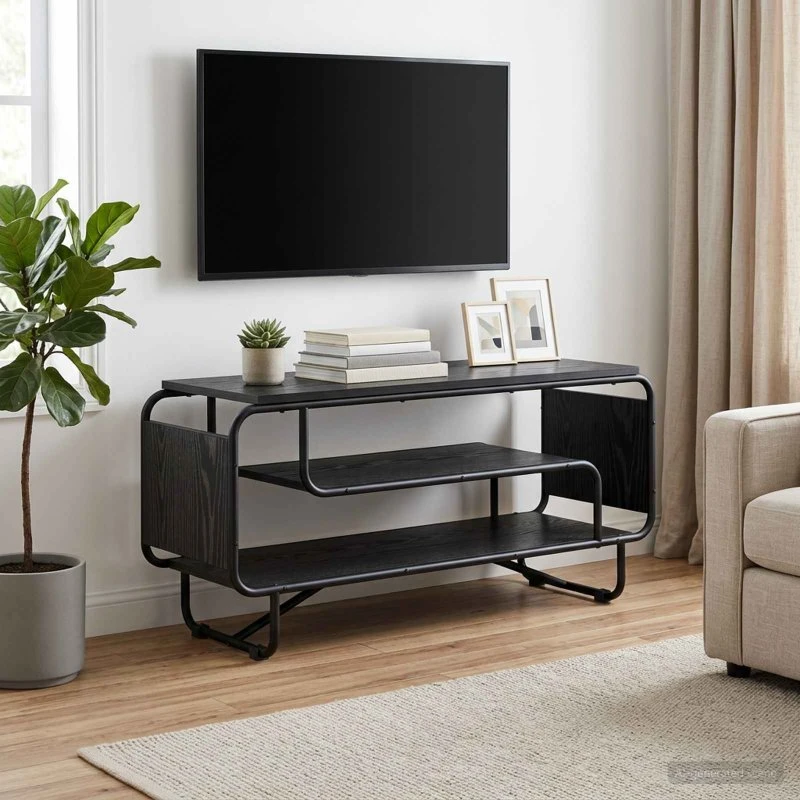 vidaXL TV-bord i sort eg, 98 x 36 x 45 cm