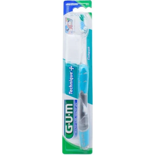 GUM Technique Medium tandbørste – medium, gul