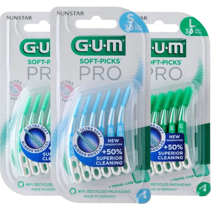 GUM PRO Soft-Picks Medium, 30 stk