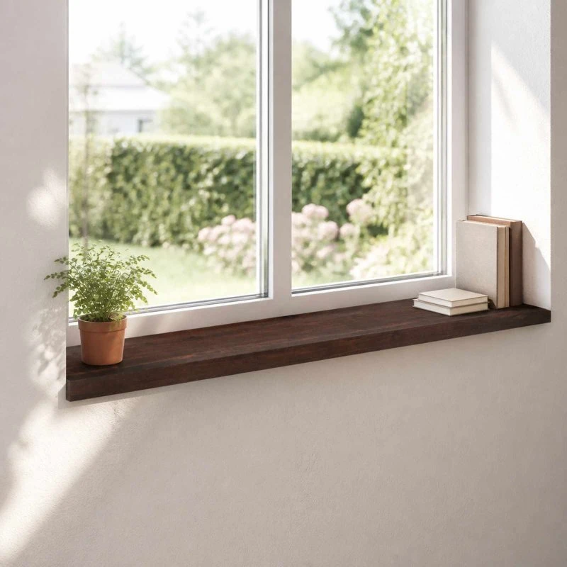 vidaXL Vindueskarme 2 stk. Mørk Brun 110x25x2 cm i massiv bøg