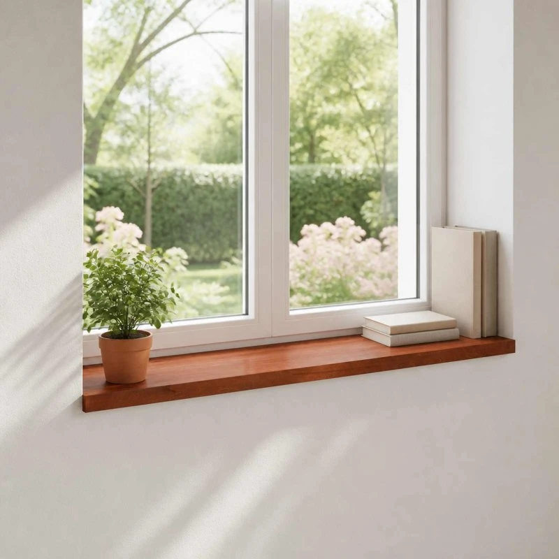 vidaXL Vindueskarme 2 stk. Brun 110 x 40 x 2 cm i massiv bøg