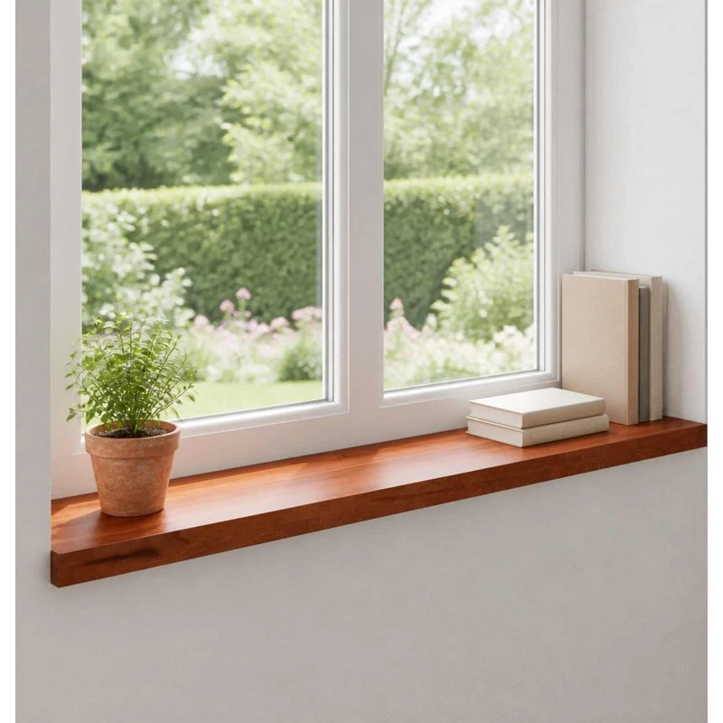 vidaXL Vindueskarme 2 stk. Brun 90 x 30 x 2 cm i massiv bøg
