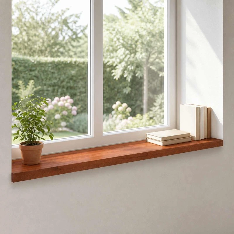 vidaXL Vindueskarme 2 stk. Brun 110 x 20 x 2 cm i massiv bøg