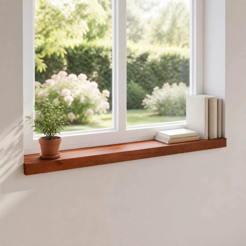 vidaXL Vindueskarme 2 stk. Brun 80x20x2 cm i massiv bøg