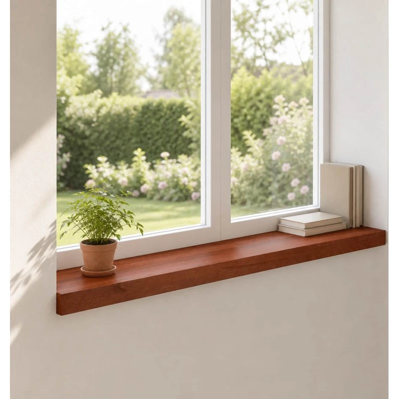 vidaXL Vindueskarme 2 stk. Brun 80x15x2 cm i massiv bøg