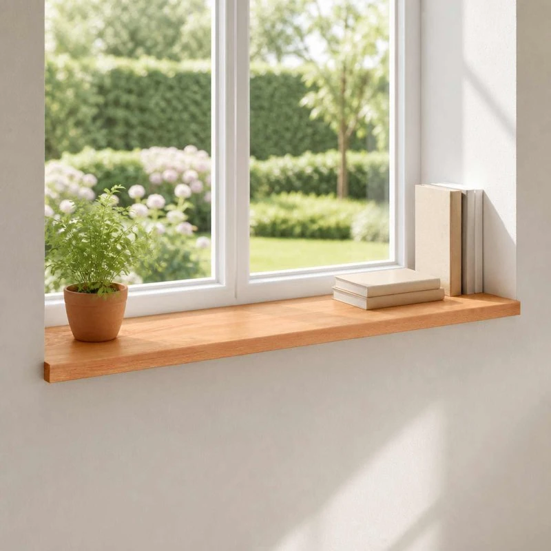 vidaXL Vindueskarme 2 stk. Lakeret Bøg 120 x 25 x 2 cm