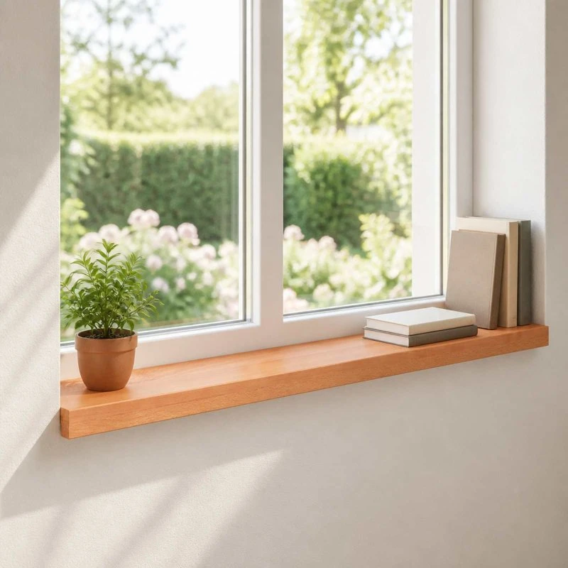 vidaXL Vindueskarme 2 stk. Lakeret massiv bøg 90 x 20 x 2 cm