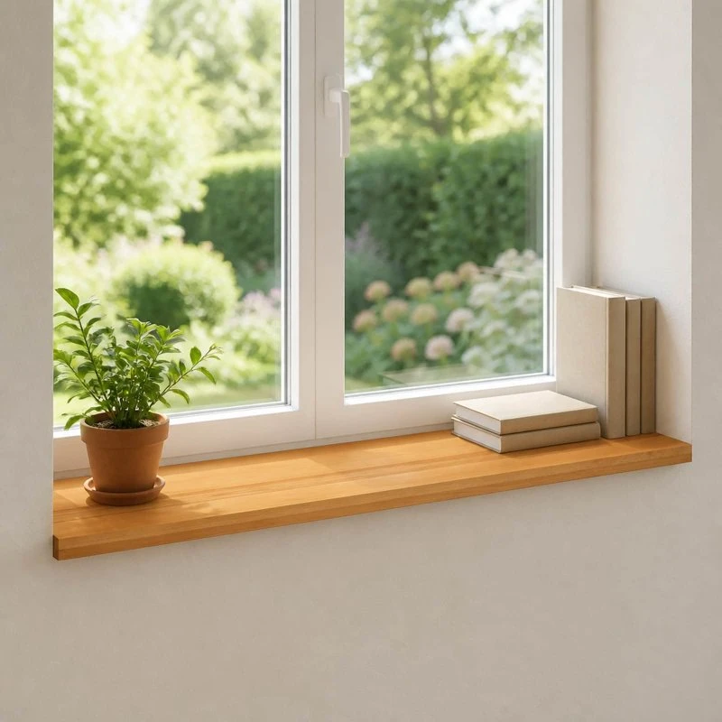 vidaXL Vindueskarme 2 stk. Lys Brun 80x40x2 cm i massiv bøg