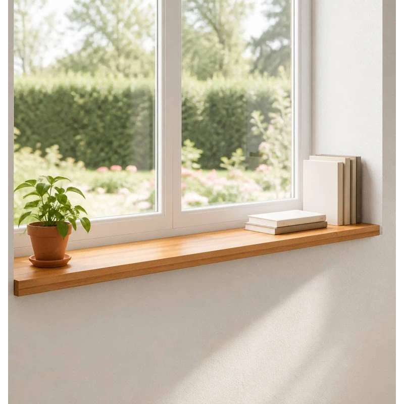 vidaXL Vindueskarme 2 stk. Lys Brun 160 x 25 x 2 cm i massiv bøg